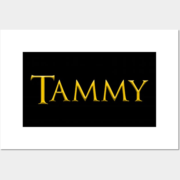 Tammy Popular Female, Girl, Woman Name Gold On Dark Wall Art by funfun